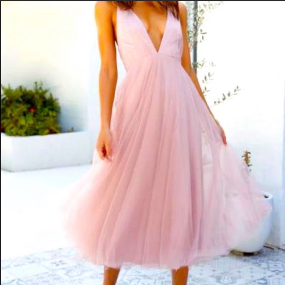 MIDI Tulle Blush Dress